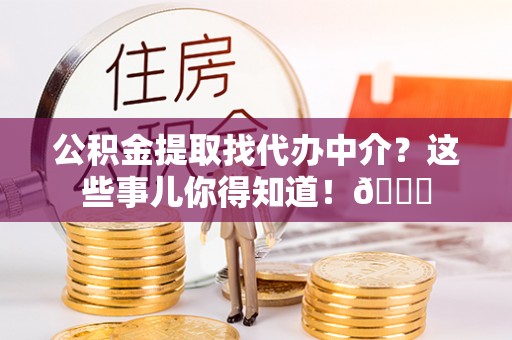 鄂伦春公积金提取找代办中介？这些事儿你得知道！😎