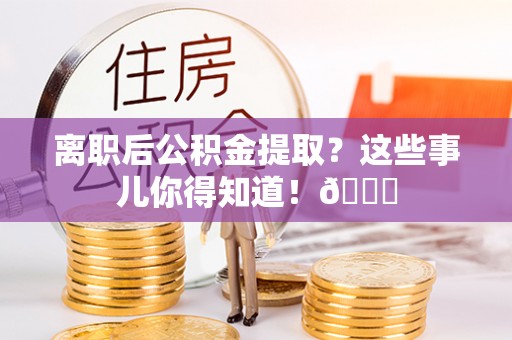 鄂伦春离职后公积金提取？这些事儿你得知道！😎